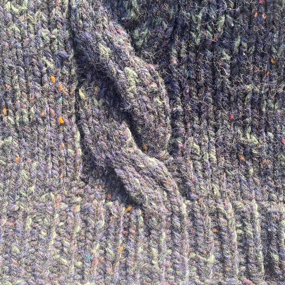 Vintage LL Bean Wool Ragg Cable Fair Isle Donegal Sweater size men’s Medium - Picture 7 of 8